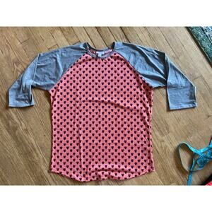 LuLaRoe Minnie Mouse Randy 3/4 Length Sleeve Size XL